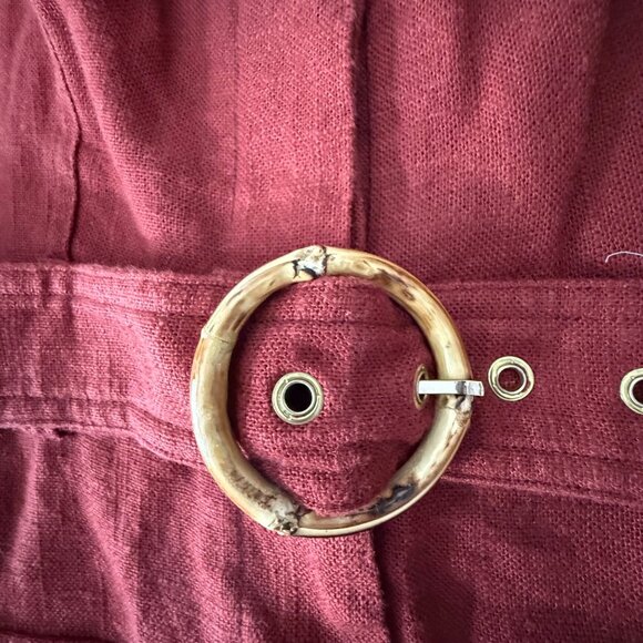 House Of Harlow 1960 Womens Linen Blend Romper With Belt Size 6 - Picture 8 of 14